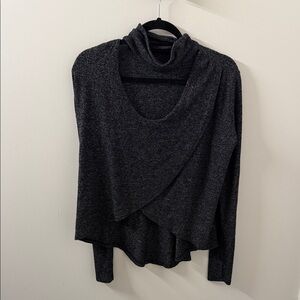 Solemio Dark Gray Cowl Neck Sweater